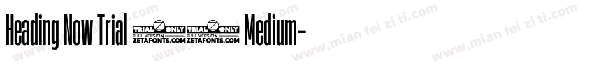 Heading Now Trial 35 Medium字体转换